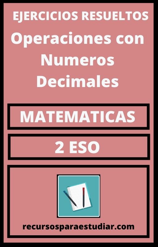 Ejercicios PDF Operaciones con Numeros Decimales 2 ESO Matematicas