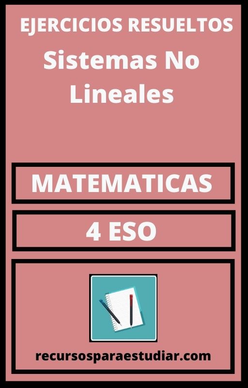 Ejercicios PDF Sistemas No Lineales 4 ESO Matematicas