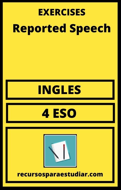 reported speech 4 eso pdf